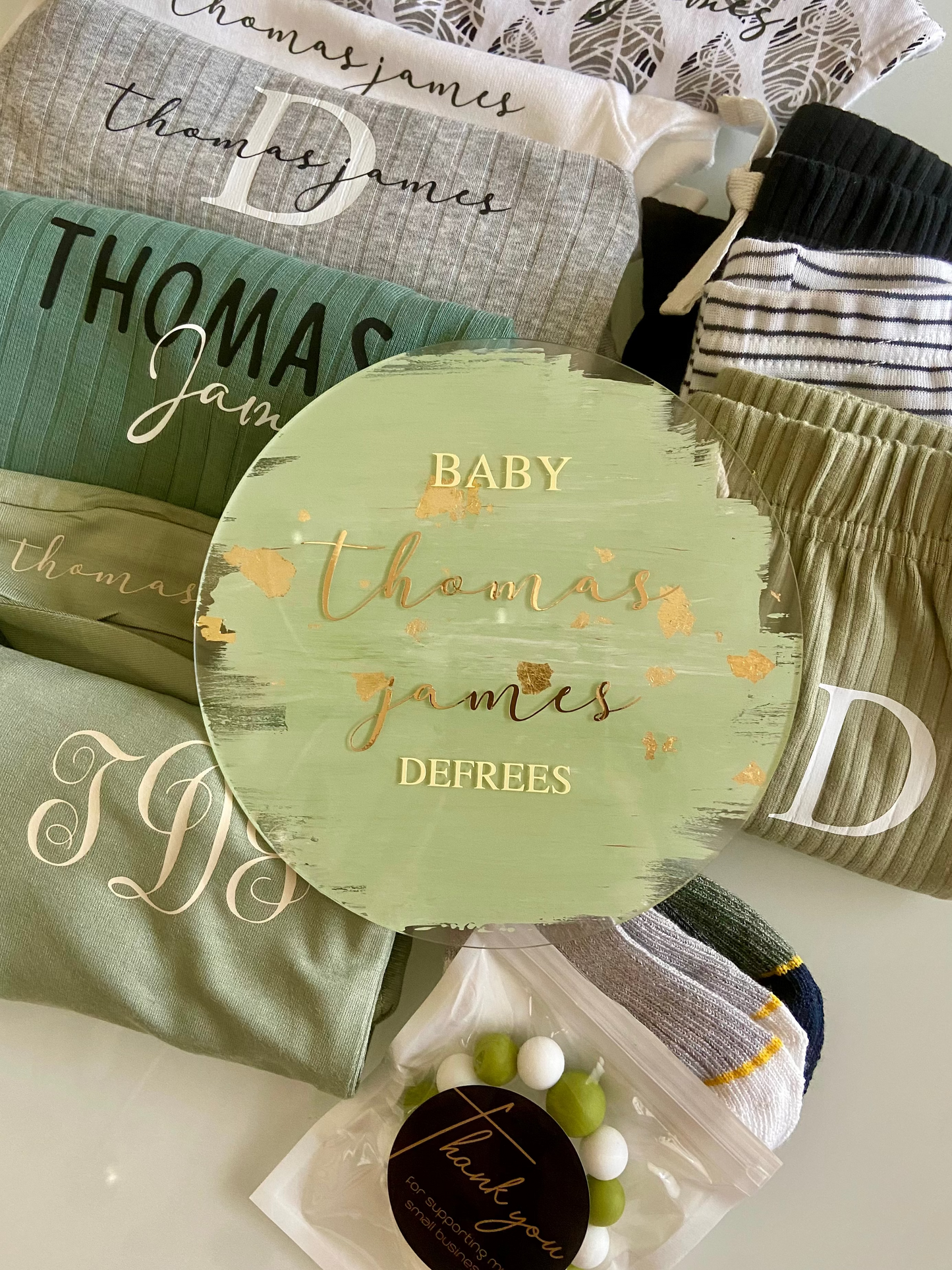 Custom Welcome Baby Month Acrylics